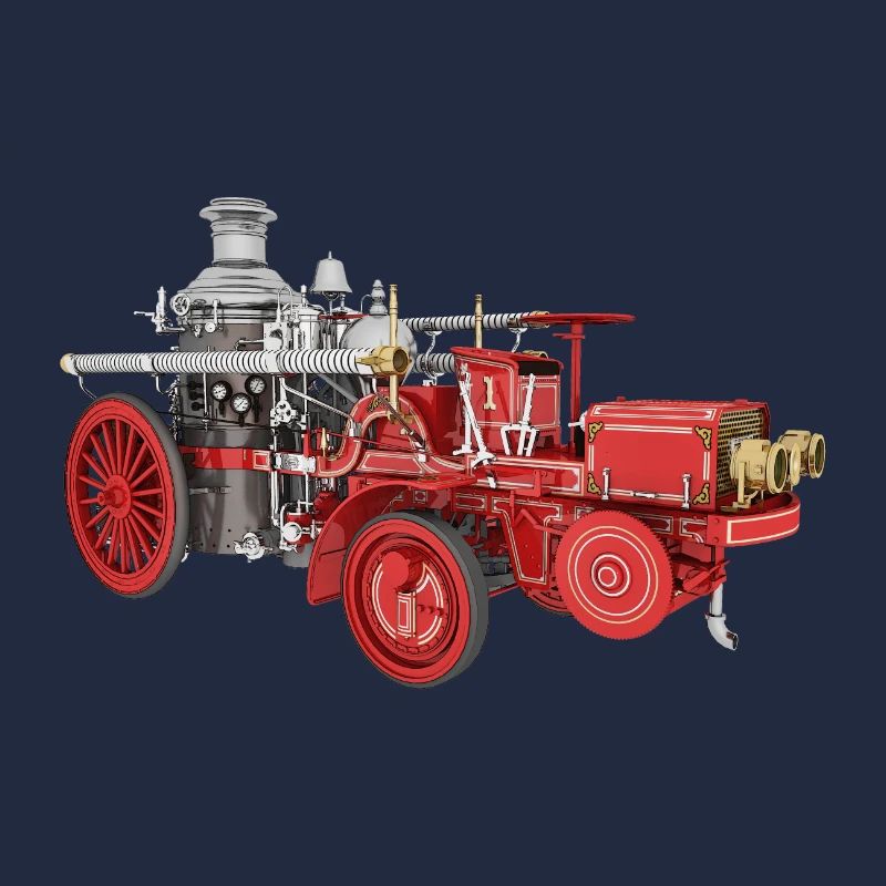 Pompier rétro, service d'incendie