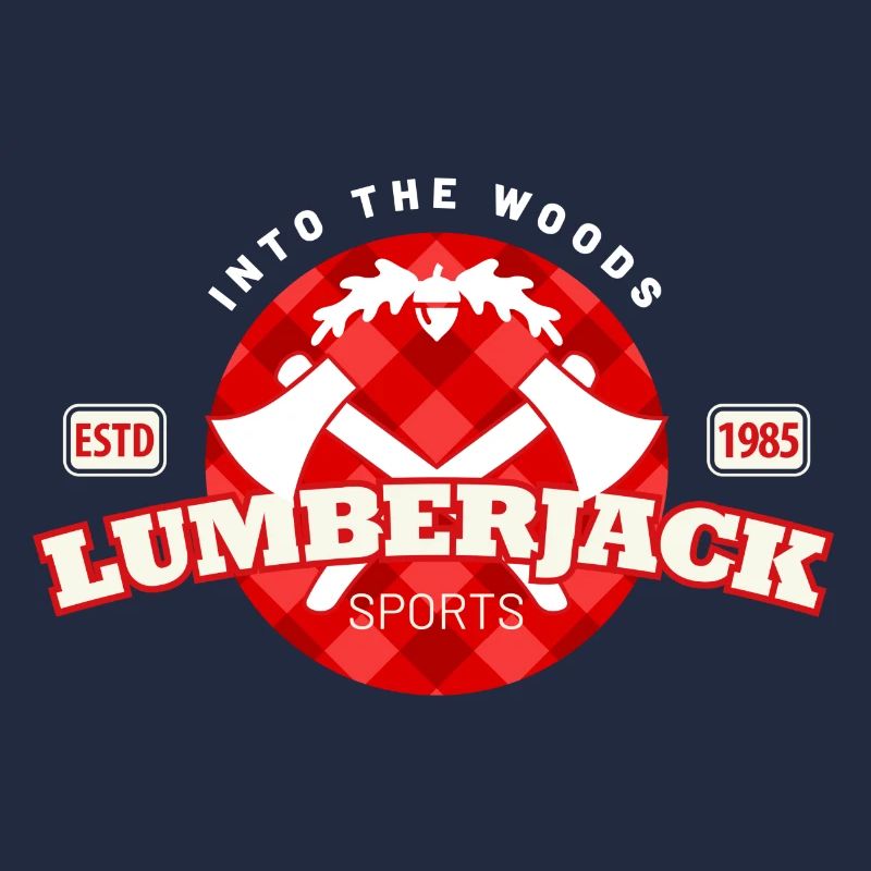 lumberjack check pattern in a circle