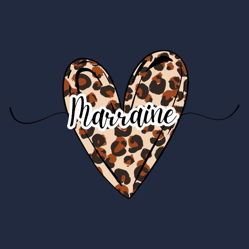 marraine coeur léopard tendance