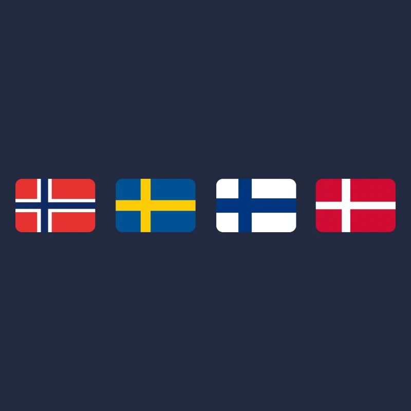 Drapeaux scandinaves