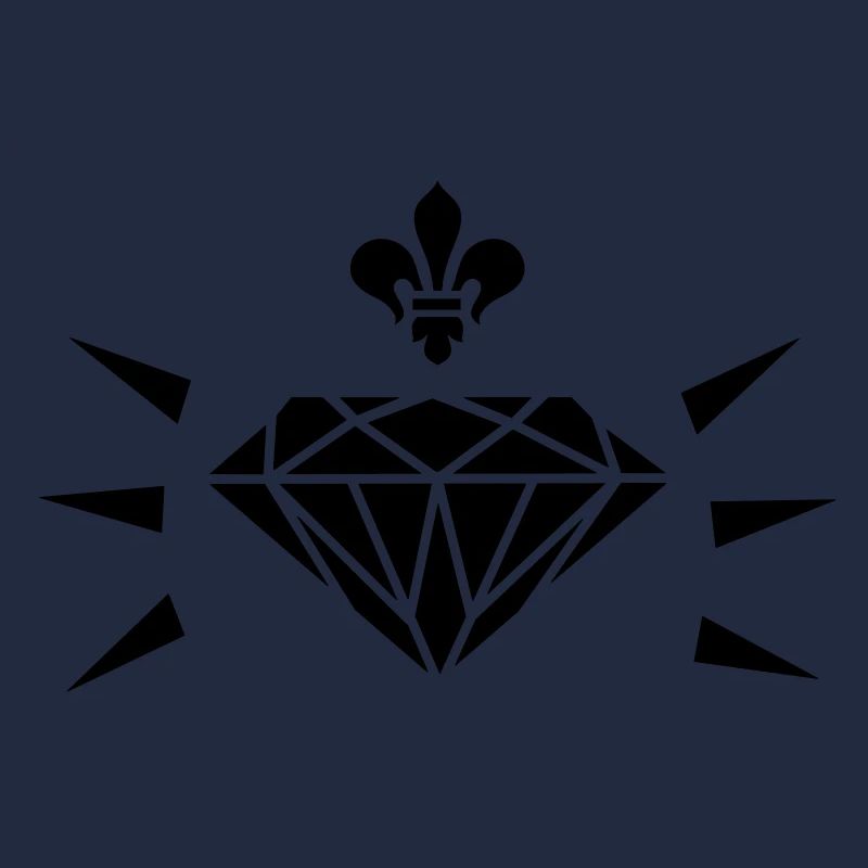 Diamant de lys / diamant avec fleur de lis (1c)