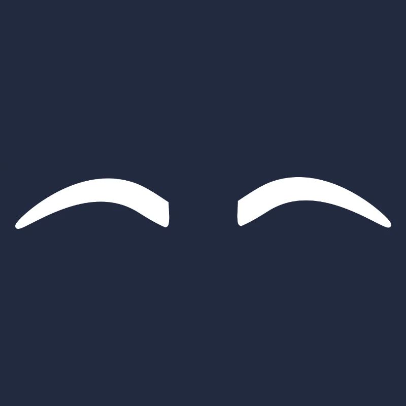 Eyebrows white smooth