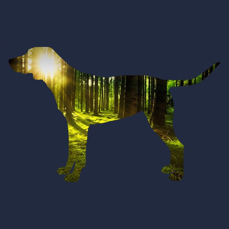 Chien dans la forêt