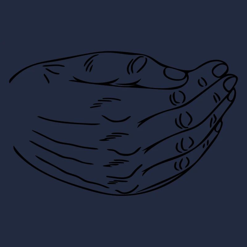 Hand vor dem Mund
