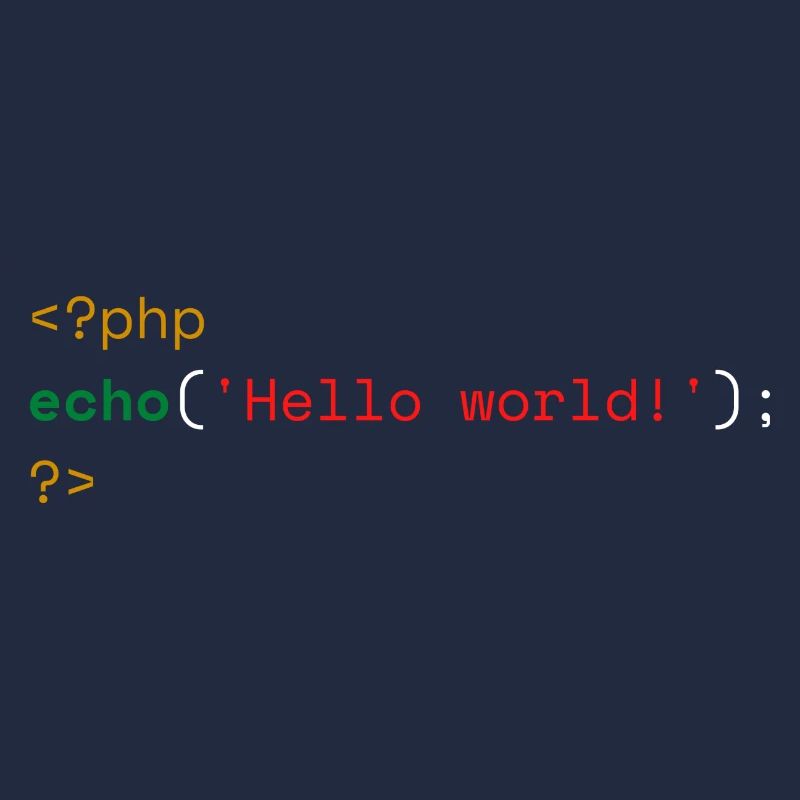 PHP Bonjour Monde