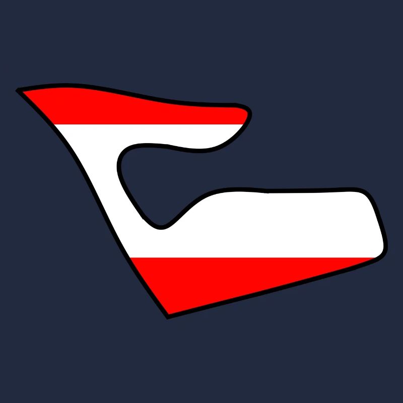 Piste de course en Autriche avec le drapeau