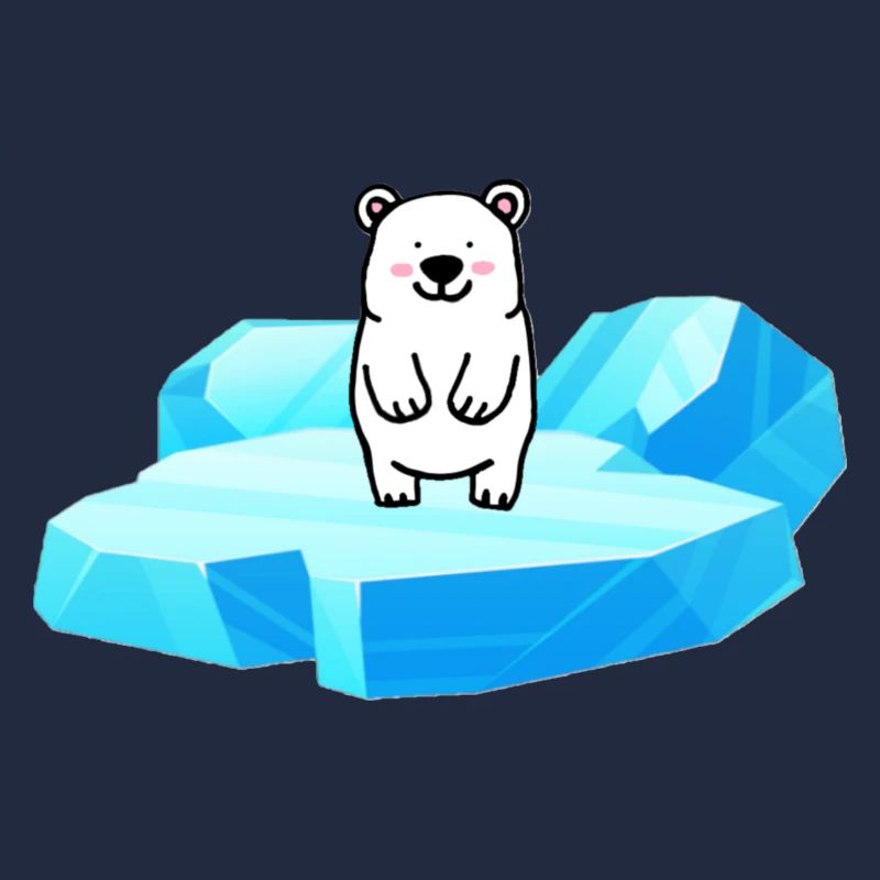 Süsser kleiner Eisbär auf einer Eisscholle