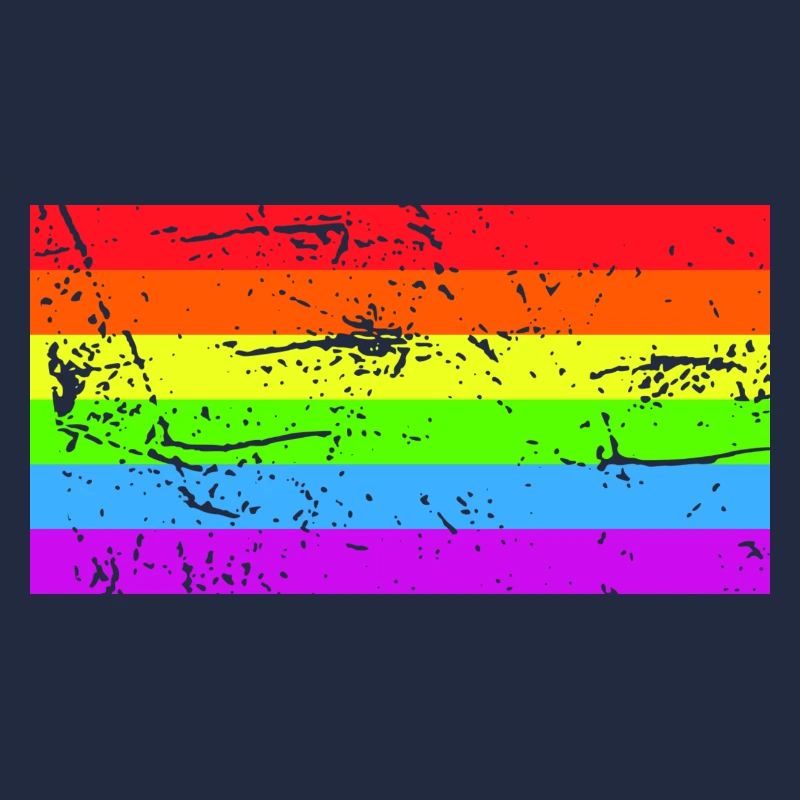 Drapeau arc-en-ciel Grunge