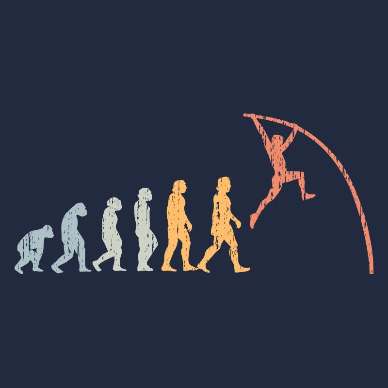 Vintage Pole Vault Human Evolution For A Pole