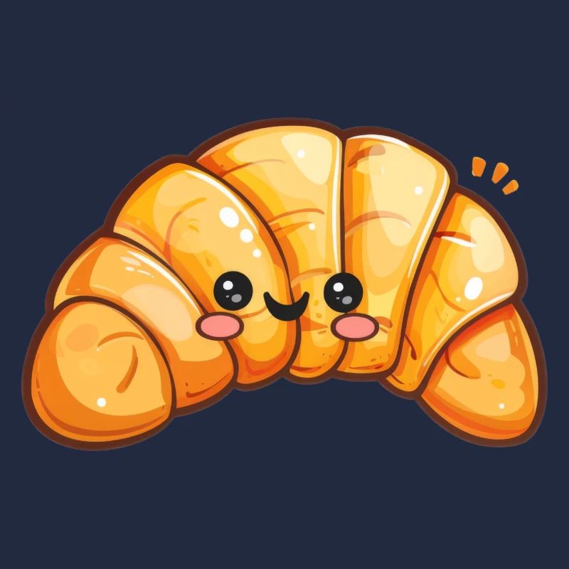 Süßes Croissant Comic
