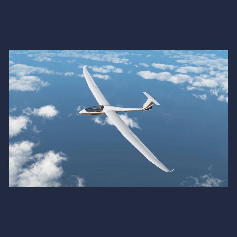 Glider above the clouds