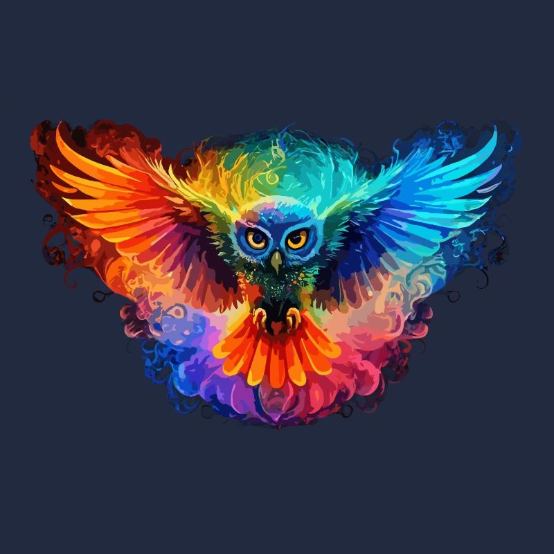 Regenbogen Eulenherz Kunst