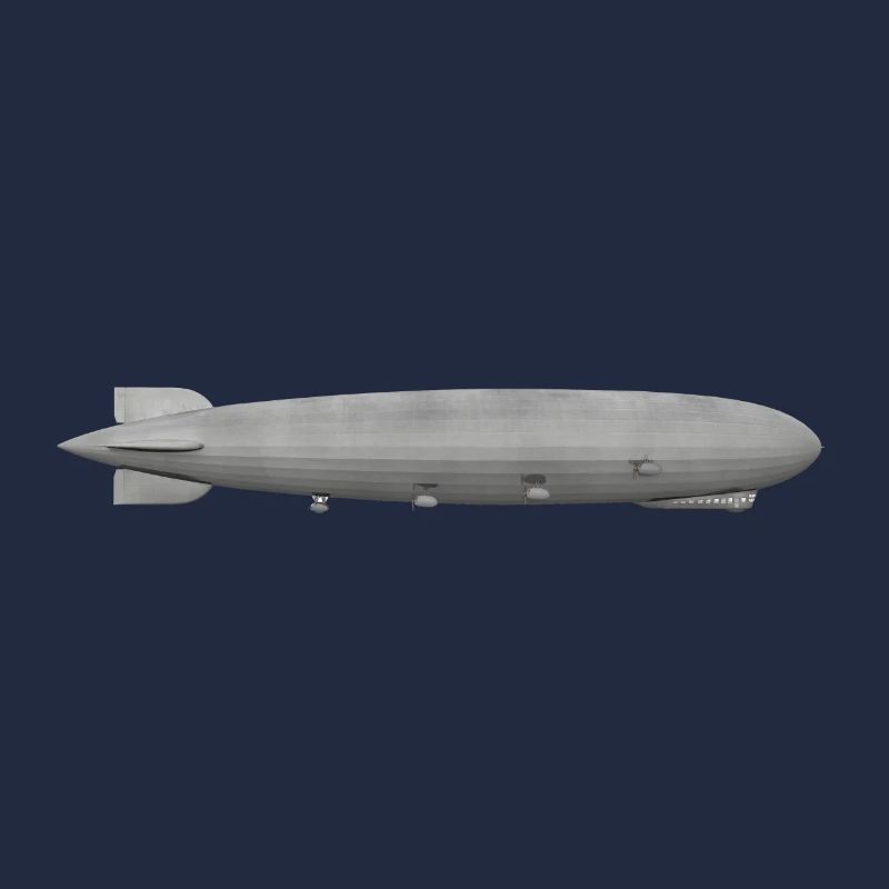 Zeppelin, Luftschiff, Luftfahrt, Seitenansicht