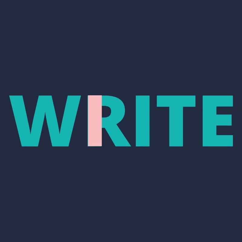 I in Write Single Word Design Self Reflective