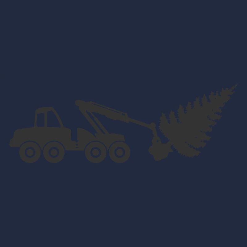 Symbole de l’icône de la récolteuse de bûches Forme. Bûcheron