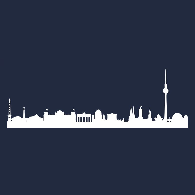 Berlin skyline subtle vector graphic design
