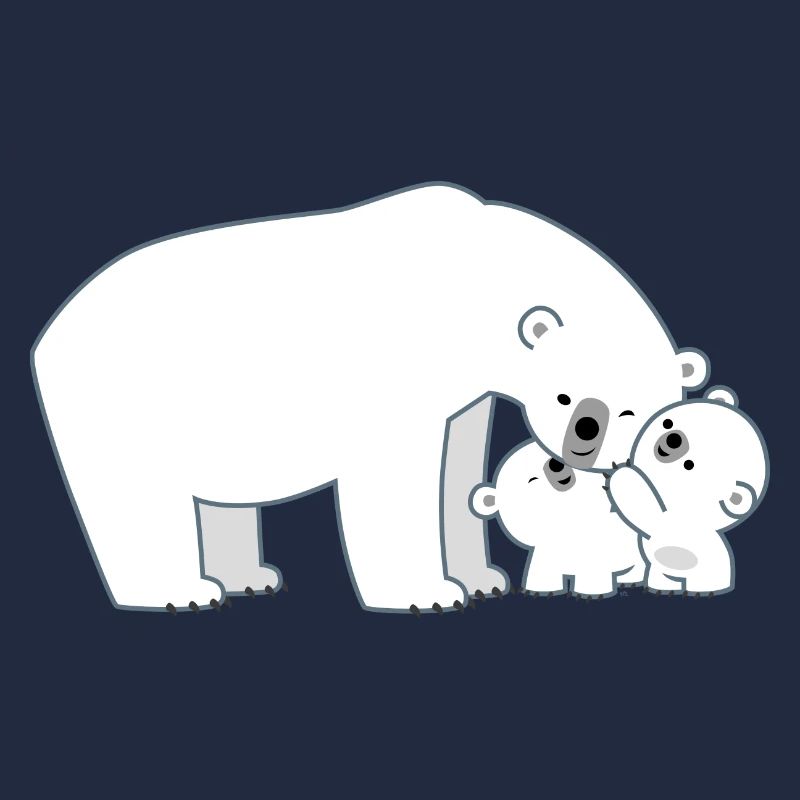 Nette Mutter Eisbär und Jungen- Cheerful Madness!!