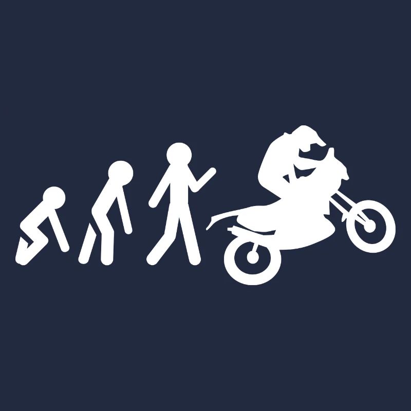 Evolution Biker Motorrad Geschenkidee Humor