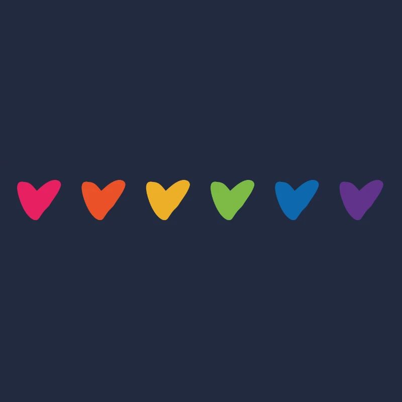 LGBT Regenbogen Herzen