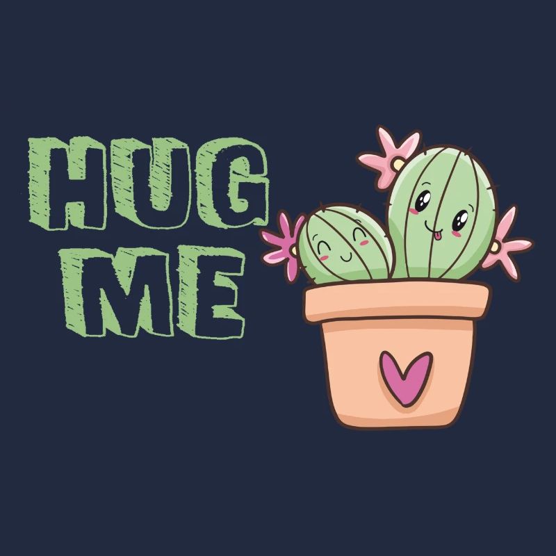 Embrasse-moi cactus câlin mignon