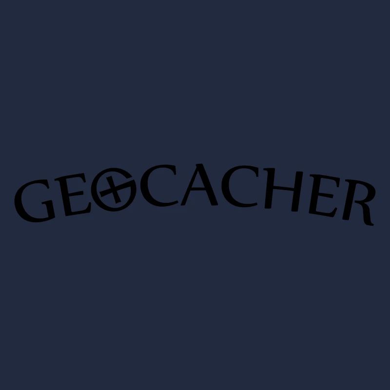 Geocacher mit Geocache-Logo