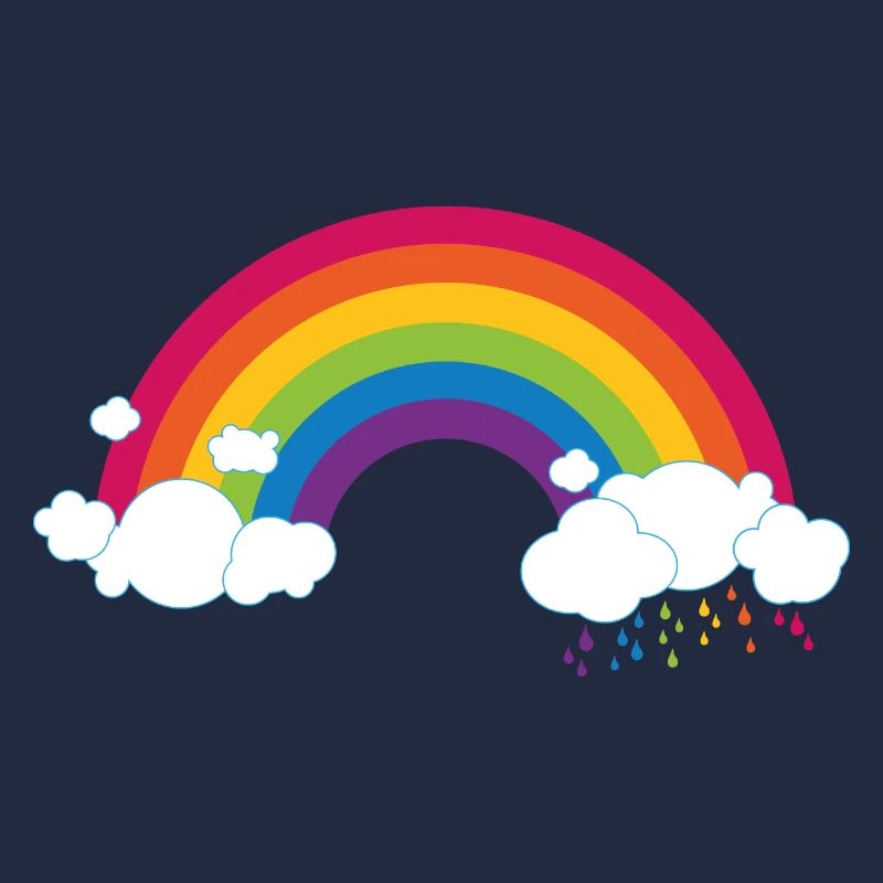 Regenbogen mit Wolke