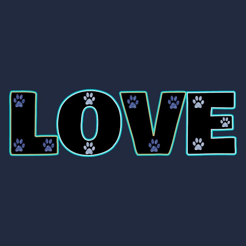Amour pattes de chat bleu