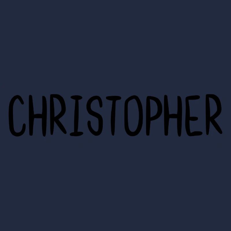 Christopher Custom Name Schriftart Text Geburtstag