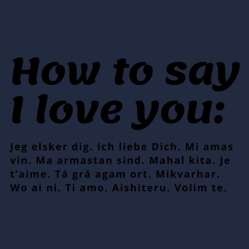 How to say I love you - different languages