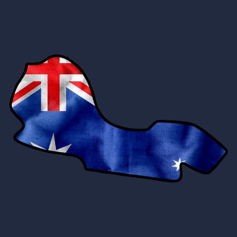 Piste de course australienne avec drapeau
