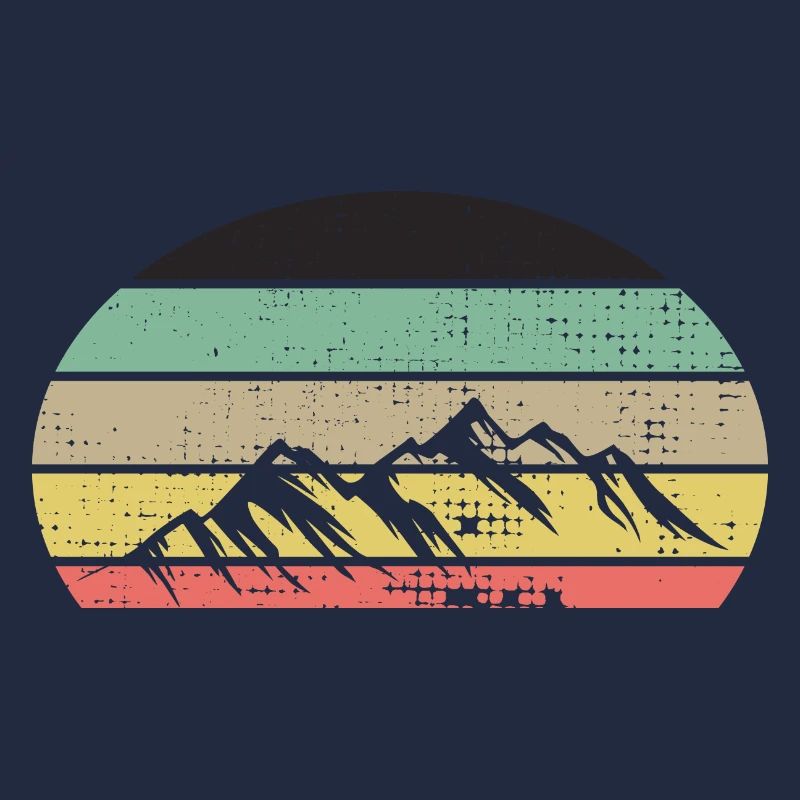 Bjerge retro farver
