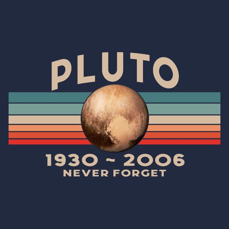 Pluto Never Forget 1930 - 2006 Vintage Space