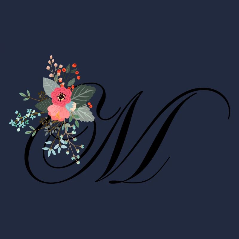 Lettre m fleuris