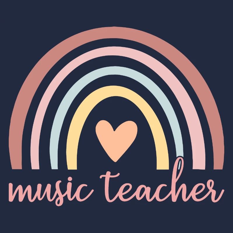 Music Teacher I - Boho Rainbow