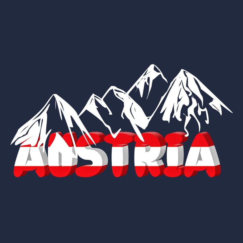Austria mit Bergen