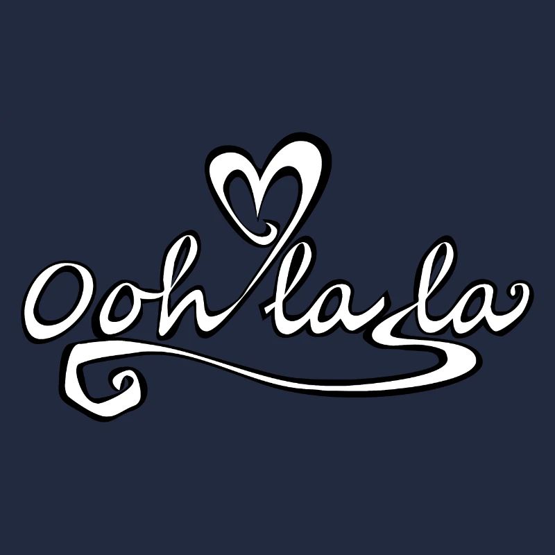 Ooh lala coeur noir et blanc