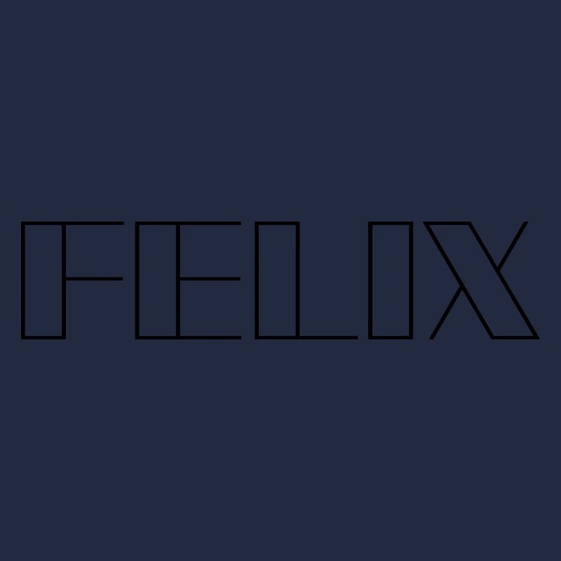 Name Felix Modern Schwarz