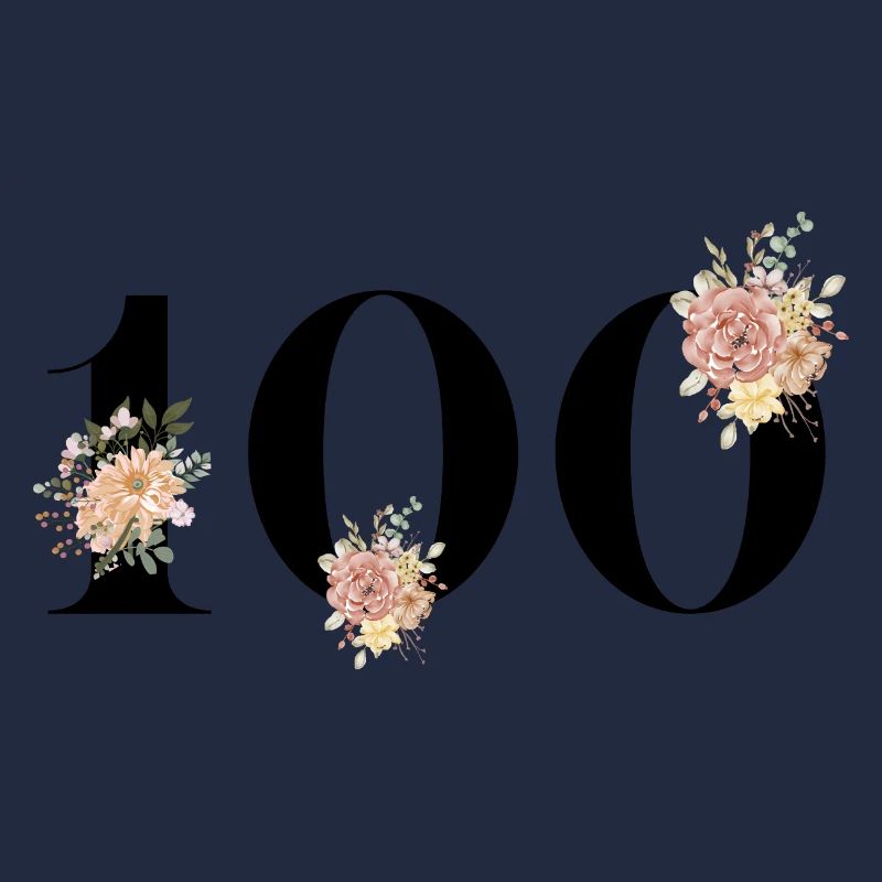 100e anniversaire fleuris (Cadeau de 100 ans)