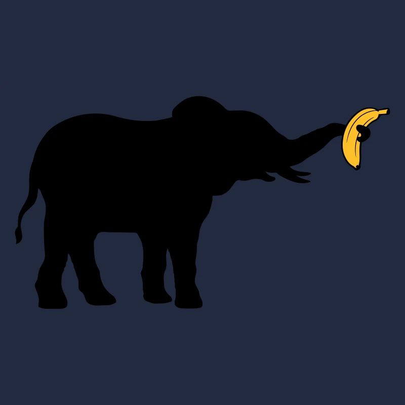 Grande silhouette d’éléphant banane