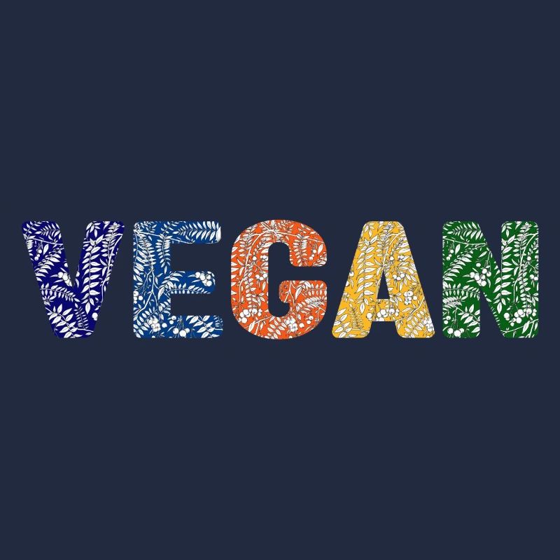 Vegan pattern - primary colors