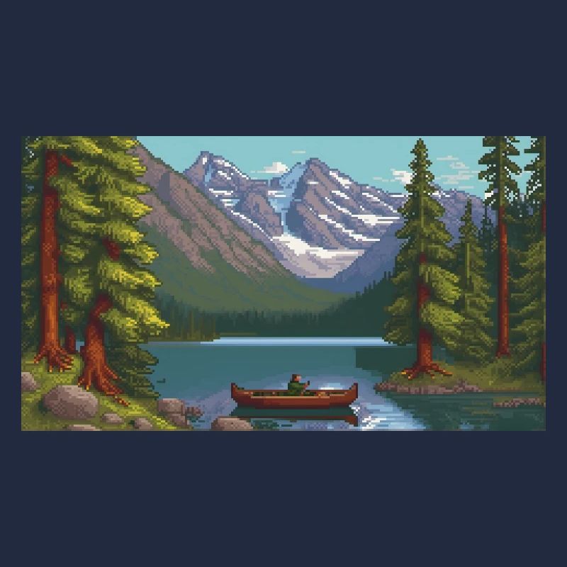 Banff National Park, Kanada - Pixel Art
