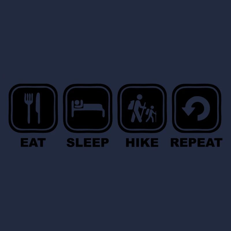 Eat sleep Hike Repeat quer