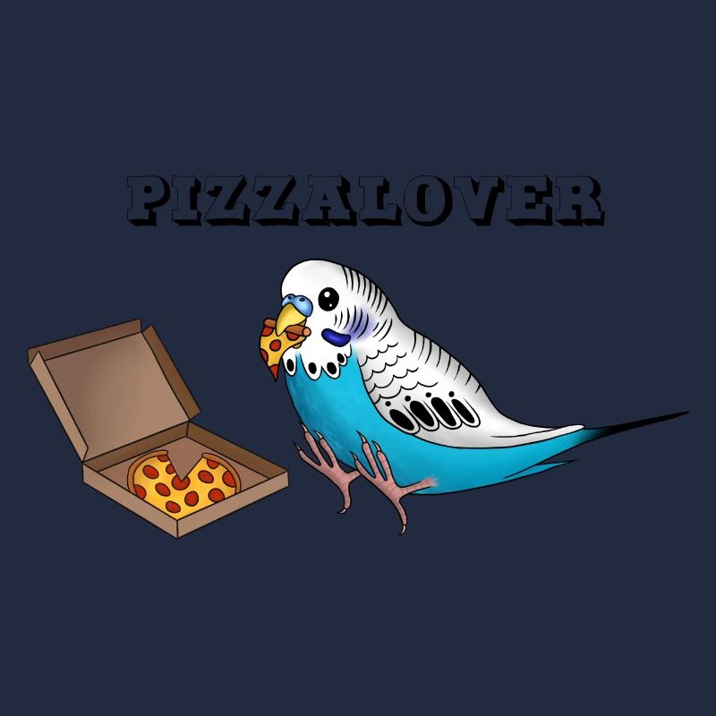 Pizzalover! Budgie eats pizza