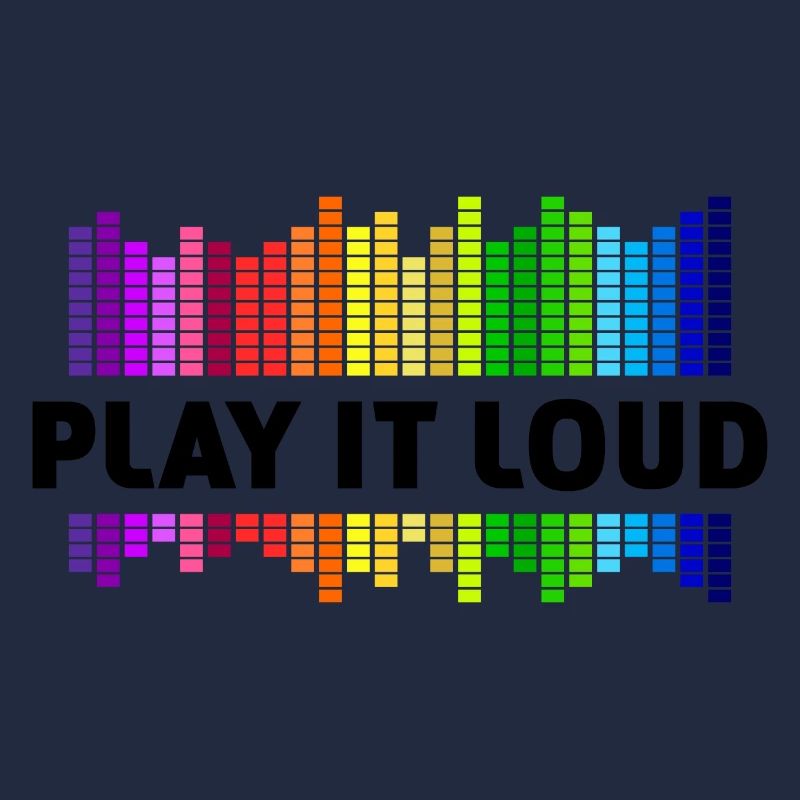 Play it loud Equalizer Musik Regenbogen bunt Disko