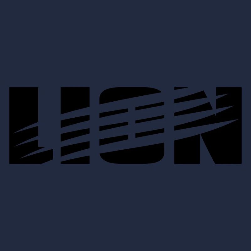 Design cool de lion avec des rayures sur les griffes