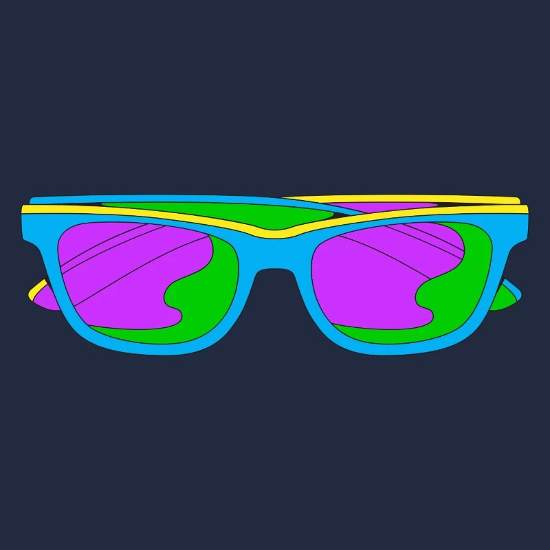 Neon Glasses Trippy Techno Color