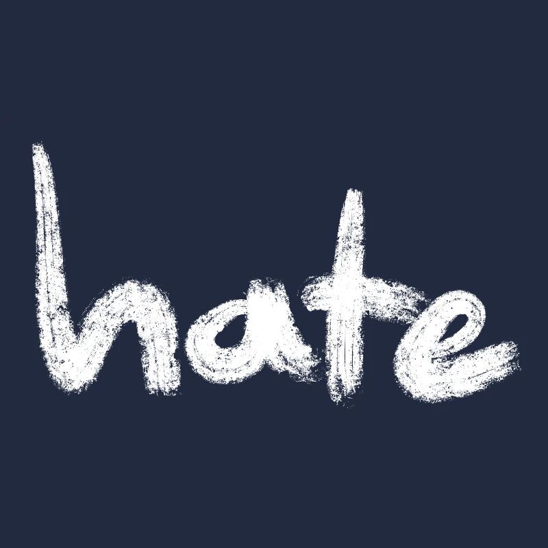 Hate Text blanc