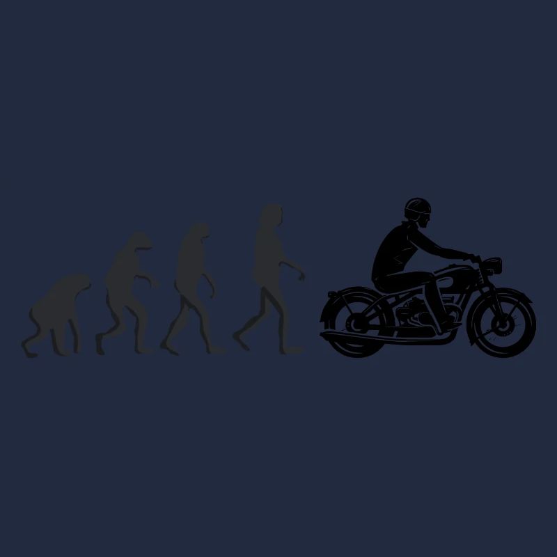 Motorradfahrer - Menschliche Evolution