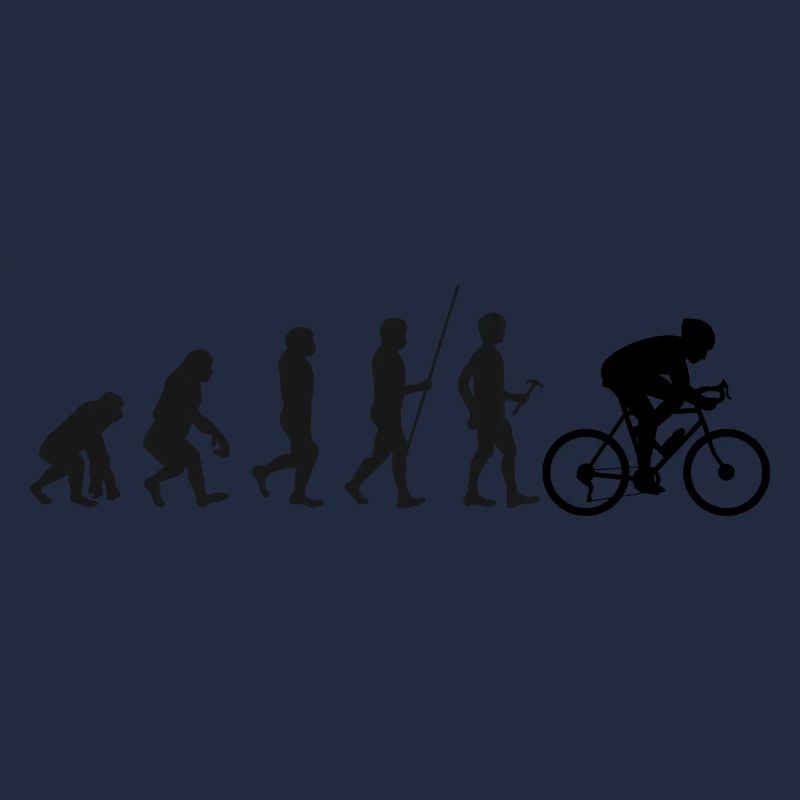 Die Evolution des Menschen vom Urmenschen zum Radfahrer