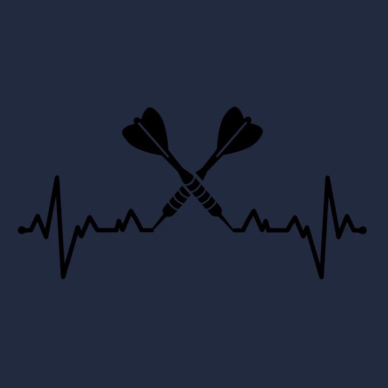 Fléchettes ECG Battement cardiaque Fléchettes Fléchettes Fléchettes